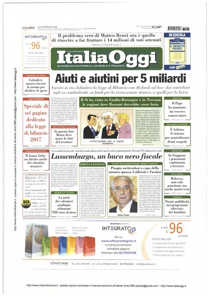 Italia oggi : quotidiano di economia finanza e politica